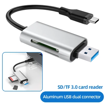 2 ב 1 קורא כרטיסים USB3.0&Type-C-ל. SD TF ברק 3 עבור המחשב הנייד אבזרים חכם זיכרון Cardreader SD Adapter