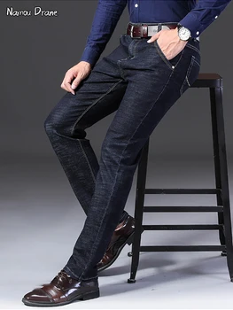 2023 באביב ובסתיו החדש ג ' ינס של גברים רופף רגל ישרה מכנסיים של גברים אלסטי עסקים של גברים מזדמנים מכנסיים
