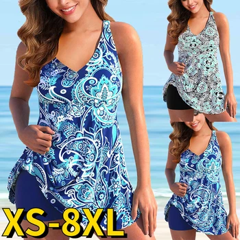 2023 הקיץ ביקיני נשים Tankini סקסי Monokini Beachwear הדפסת 3D בגד ים גבוה המותניים שני חלקים אופנה של בגדי ים בגדי ים