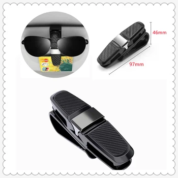 2Pcs נייד אטב Cip משקפיים קליפ כרטיס כרטיס מהדק את שרירי הבטן הרכב משקפיים המקרים מכונית שחורה מגן השמש משקפי שמש הולדר