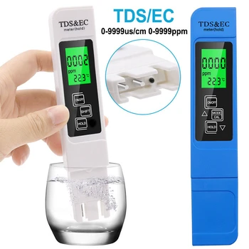 3 ב-1 PH הבוחן מים PH מד TDS EC טמפרטורה מד דיגיטלי LCD מים בדיקות עט טוהר מסנן מים באיכות כלי הבדיקה