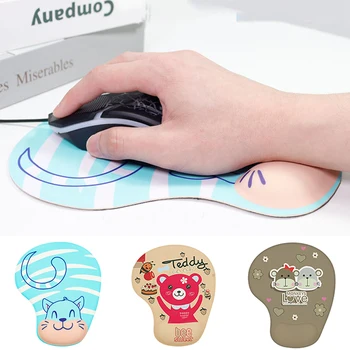 3D Cartoon עכבר מחשב כרית כף היד נוח עכברים מחצלת מונעת החלקה השאר סיליקון כף היד פד יד המשרד עובד על משחק מחשב נייד