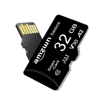amzwn SD TF מיקרו כרטיס 128gb Flash שיעור 10 כרטיס זיכרון 32gb 64gb 128GB טלפון mini sd גיבוי נתונים V30