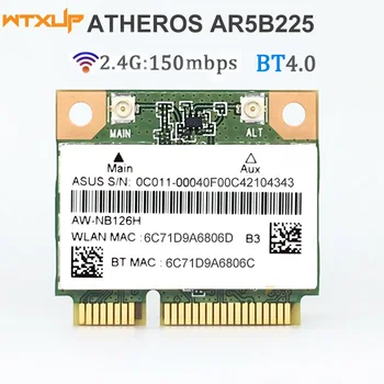 AR5B225 על AzureWave AW-NB097H AW-NB100H AW-NB126H AR3012 חצי Mini PCI-E Wifi BT4.0 Wlan אלחוטי נייד כרטיס רשת 150M