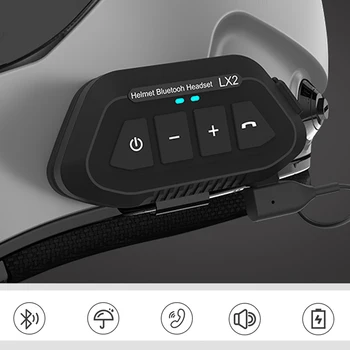 Bluetooth 5.0 קסדת אופנוע אוזניות אלחוטיות הפחתת רעש אוזניות עמיד למים IP67 רכיבה על אופניים תומך ידיים שיחה חינם מוסיקה