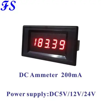 DC 200mA הדיגיטלי הנוכחי מטר DC אמפר מטר 0.4