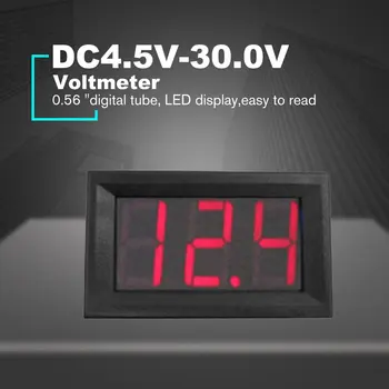 DC4.5V-30.0 V 0.56 ב-2 חוטים מיני LED דיגיטלי תצוגת מד המתח המתח החשמלי מד וולט בודק אוטומטי סוללה מכונית אופנוע