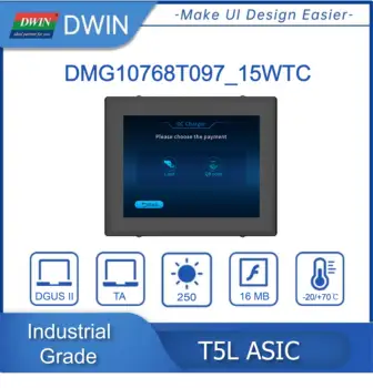 DWIN 9.7 אינץ ' 1024*768 TFT HMI/UART RS232 RS485 חכם LCM להציג DGUS II מערכת הפעלה מסך מגע קיבולי מסך מגע LCD מודול