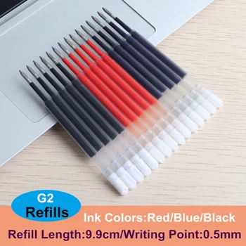 Genkky 10Pcs G2 מילוי פלסטיק ג 'ל עט מילוי אורך 9.9 ס