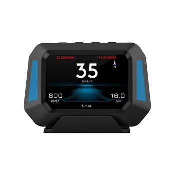 GPS לרכב חיישן רמת OBD האד הראש תצוגת LED מד מהירות חכמה-דיגיטלי נהיגה מעל למהירות השעון המעורר תזכורת Inclinometer H7JD