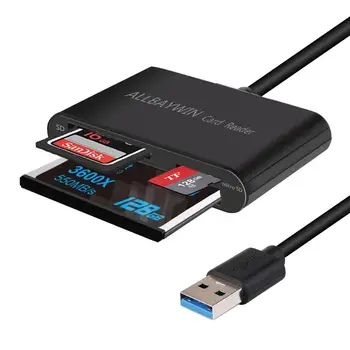 USB 3.0 קורא כרטיסי SD USB קורא כרטיסי זיכרון סופר קומפקט פלאש כרטיס מתאם עבור CF/SD/TF Micro SD/מיקרו כרטיס הרוח