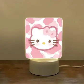 אנימה איור 3D מנורה/קישוטים דמות הלו קיטי ליד המיטה מנורת לילה לילדים, מתנת יום הולדת קישוט החדר, Sanrio המנורה