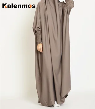 בגד עיד מעטה נשים מוסלמיות חיג ' אב השמלה תפילה Jilbab Abaya זמן Khimar כיסוי מלא הרמדאן שמלת כפיות האסלאמית בגדים Niqab