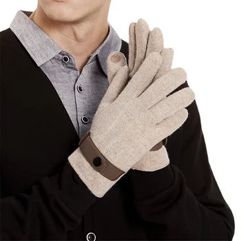 האופנה החורף חם, כפפות לגברים חיצונית מסך מגע Windproof קר-הוכחה חימום העצמי של גברים כפפות עסקים צמר כפפות חדשות