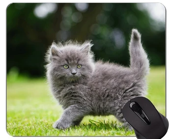 המשחקים משטח עכבר מותאם אישית,חתלתול רכות Defocus חתול החלקה, בסיס גומי Mousepad
