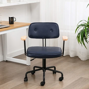 המשרד הביתי כסאות חדר שינה מודרני ללמוד כיסא המחשב נורדי ריהוט משרדי כורסת פשוט להרים המסתובב משענת הכיסא.