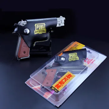 זעיר אקדח מחזיק מפתחות PUBG לייזר-גרסה מודל 12cm P92 P1911 P18-C P1895 נשר המדבר לילדים יום הולדת מתנה לחג המולד