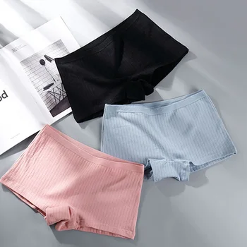 חדש קיץ נשים בטיחות מכנסי כותנה תחת חצאית נשית חלקה תחתונים מוצק צבע בתוספת גודל תחתונים נשים