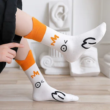 חמוד גרביים מצחיק נשים אווז הראש בנות יצירתיים קצרים גרביים בעלי חיים קריקטורה Kawaii שמח גרב ברווז יפנית Harajuku חיה