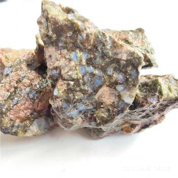 טבעי כחול Hornblende אבן מינרלים דגימות קישוט הבית מיכל מים