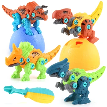 לפרק דינוזאור צעצועים לילדים בנות בורג אגוז הרכבת דינוזאור דגם עם מברג גזע צעצוע חינוכי מתנות לילדים