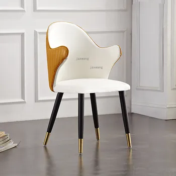 מודרני יצירתי משענת כסאות אוכל האור יוקרה מעץ מלא נורדי קפה האוכל הכיסא הפנוי הרהיטים בסלון כורסה