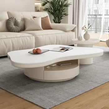נורדי מסוף שולחנות קפה לסלון יוקרה נמוכה אחסון שולחן מודרני מינימליסטי מעצב קאפי Tische ריהוט הסלון.