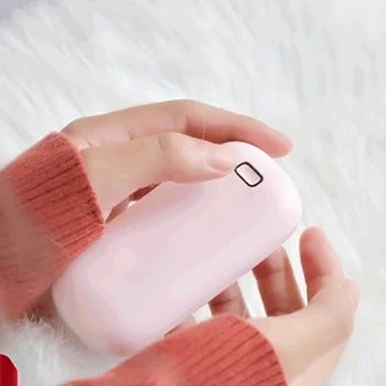 נייד Mini החורף USB לטעינה מחמם ידיים אופנה פשוטה 4000 mAh כוח הבנק צד כפול מהר חימום הידיים חם