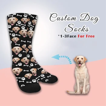 צבעוני מותאם אישית חידוש DIY גברים&נשים גרביים מצחיק הדפסה הכלב אישית את הפנים שלך בתמונה על גרב לשלוח לחברים מתנה יוניסקס