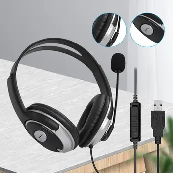 קומפקטי עמיד USB הפחתת רעש המשחקים אוזניות נייד אוזניות Universal על המחשב