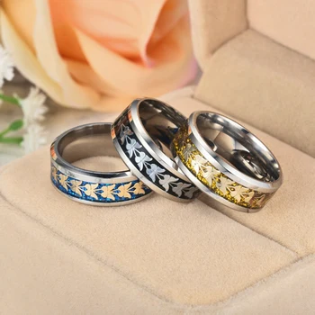 קוריאני אופנה שיבוץ פרפר טבעות לגברים נשים היפ הופ למסיבה תכשיטים מתנות טבעת נירוסטה Bague פאטאל Acier Inoxydable