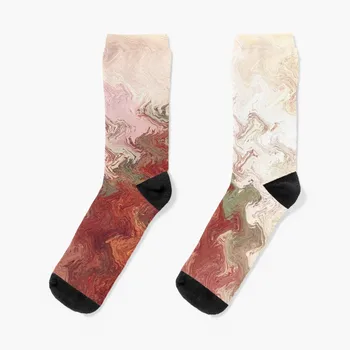 רוזווד פלמינגו ורוד אש נוזלי רקע | אמנות מודרנית | מתנות עיצוב גרביים גרביים גבירותיי יוקרה גרביים מצחיק גרביים אישה
