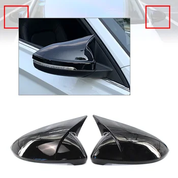 שחור מבריק דלת המכונית המראה האחורית כובע דפוס לכסות לקצץ עבור פולקסווגן גולף GTI MK7 R E-גולף 2014 2015 2016 2017 2018 2019