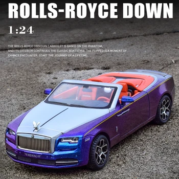1:24 סגסוגת רולס-רויס שחר דגם מכונית צעצוע סימולציה Diecasts & צעצוע כלי רכב קול אור איסוף צעצועים עבור ילד מתנה