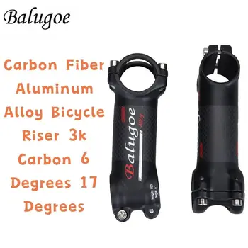 BALUGOE סיבי פחמן, אלומיניום סגסוגת אופניים קמה 3k פחמן 6 מעלות, 17 מעלות אופני הרים גזע אופניים בר Frok חלקי אופנוע
