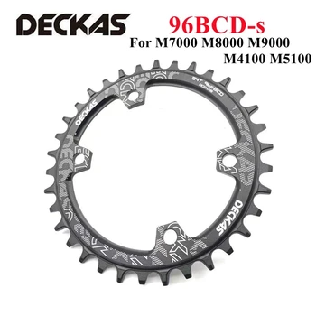 Deckas 96bcd סיבוב אופניים הרים Chainring BCD 96mm 32/34/36/38T הכתר צלחת חלקים M7000 M8000 M4100 M5100 קראנק אופניים
