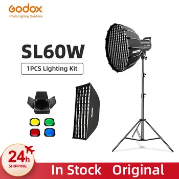 Godox אור LED וידאו SL-60W SL60W 5600K לבן וידאו אור רציף אור + 60 ס 