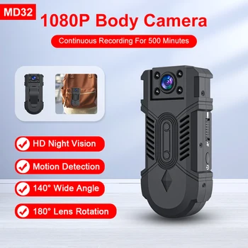 MD32 גוף מיני מצלמות Wireless WiFi מצלמה אבטחה מטפלת בית חכם הכלב חיית המחמד מצלמה מקורה חיצוני ספורט בכיס מותק Cam1080P