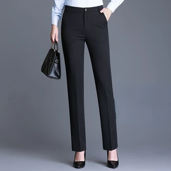 MRMT 2022 מותג החדש של נשים מכנסיים מקצועי רזה גבוהה המותניים ישר לובש מכנסיים אלסטיים חליפה שחורה מכנסי נשים שחור