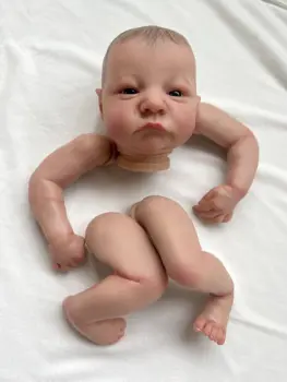 NPK19inch כבר צבוע מחדש חלקי הבובה לוי ער מציאותי התינוק 3D ציור עם נראים לעין ורידים בד הגוף כלול