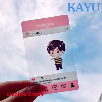 באיכות גבוהה מותאמים אישית קוריאה כוכב Kpop מתנה פלסטיק ברור PVC שקוף פרסום Photocard כרטיס Instagram כרטיס ביקור