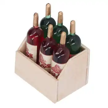 בית הבובות בקבוקי יין 1:12 מיניאטורי לשתות יין אדום מיני Decors קישוט המטבח הבובות אביזרים