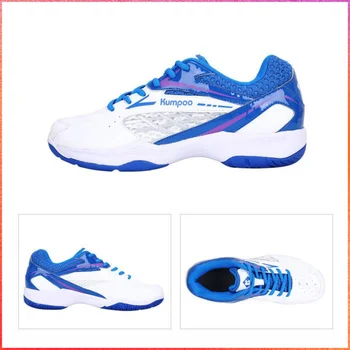 מקורי Kumpoo לבן כחול גברים נעלי בדמינטון מקצועי נעלי טניס לגברים קל משקל בדמינטון נעלי ספורט Breahtable נעליים