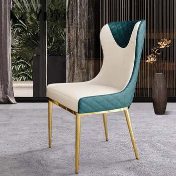 נורדי כיסאות בחדר האוכל לחיות מחכה עיצוב המחשב מרגיע כיסא רך עם משענת גב sillas de comedor ריהוט גן